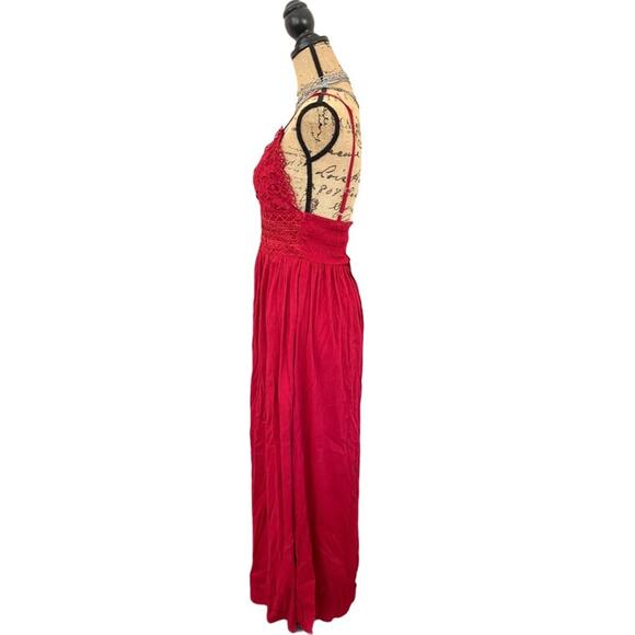REBELLION AGAIN maxi dress burgundy size SMALL new - Picture 5 of 13